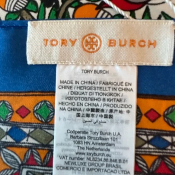 Tory Burch - Something Wild Silk Neckerchief courtesy of Green New With Tags - Picture 9 of 12